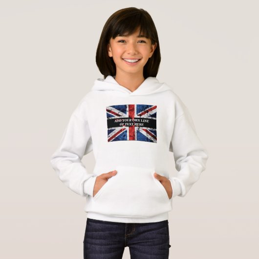 Ajouter votre texte sur le drapeau anglais Jeu d'o (Devant entier)