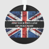 Ajouter votre texte sur le drapeau anglais Jeu d'o (dos)