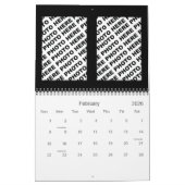 Ajoutez 34 photos dans un cadre noir de calendrier (Feb 2026)