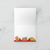 Ajoutez 3 photos en un rouge de chiot de carte de (Intérieur)