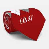 Ajoutez la cravate rouge élégante de Jacquard de (Roulé)