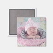 Ajoutez la photo de votre bébé à cet aimant (Recto/Verso)
