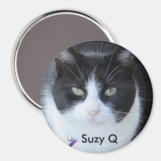 Ajoutez la photo de votre chat à cet aimant de réf (Recto/Verso)