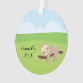 Ajoutez le nom et l'année à la paresse somnolente (devant)