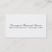 Ajoutez les cartes de visite de luxe de (Dos)