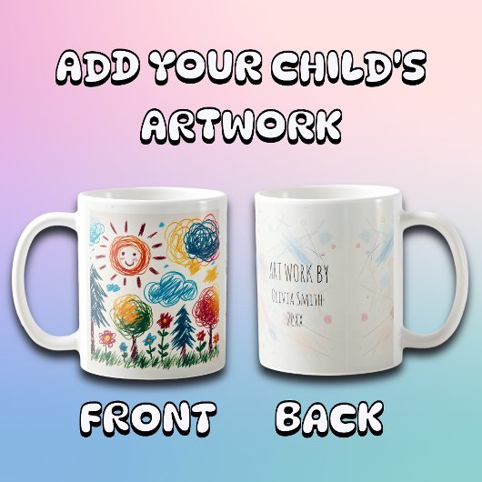 Ajoutez l'oeuvre de votre enfant à cette Mug de ca