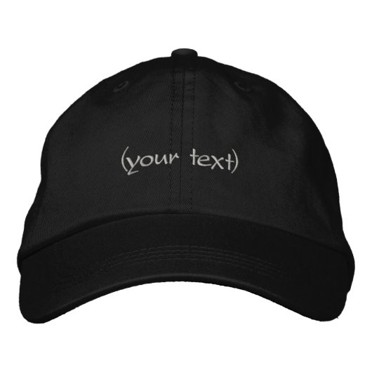 Ajoutez simplement du texte brodé Casquette / Casq (Devant)