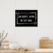 Ajoutez un devis, un message ou un texte. Poster p (Cuisine)