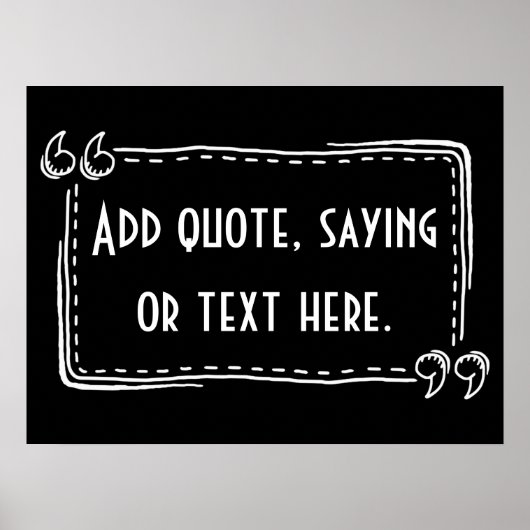 Ajoutez un devis, un message ou un texte. Poster p (Devant)