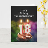 Ajoutez un nom à cette carte de 18e anniversaire b (Fleur jaune)