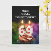 Ajoutez un nom à cette carte de 69e anniversaire b (Fleur jaune)