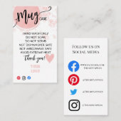 AJOUTEZ VOS CARTES DE SOINS DE BOGUE LOGO (Devant / Derrière)