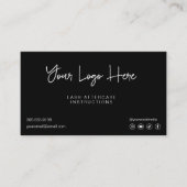 Ajoutez vos cartes d'instructions de post-soins de (Devant)