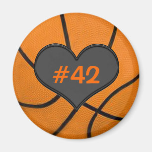 Ajoutez votre aimant de basket-ball de nombre de