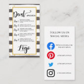 AJOUTEZ VOTRE APPLICATION DE DÉTAILS LOGO CARTES D (Devant / Derrière)