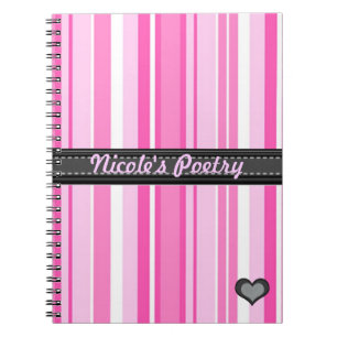 Ajoutez votre carnet de rayures de rose