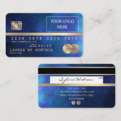 Ajoutez votre carte de crédit Logo Styled Gold et  (Devant / Derrière)