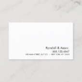 Ajoutez votre carte de rendez-vous professionnelle (Dos)