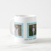 Ajoutez votre image : Tasse encadrée par bleu (Devant gauche)