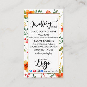 AJOUTEZ VOTRE LOGO CARTES DE SOINS PETIT UK floral