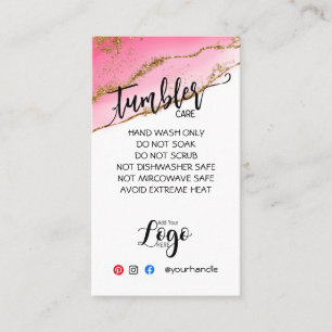 AJOUTEZ VOTRE LOGO CARTES DE SOINS TUMBLER vinyle 