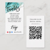 AJOUTEZ VOTRE LOGO CARTES DE SOINS TUMBLER vinyle  (Devant / Derrière)