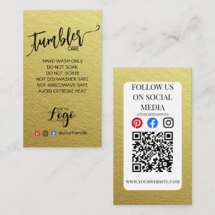 AJOUTEZ VOTRE LOGO CARTES DE SOINS TUMBLER vinyle 