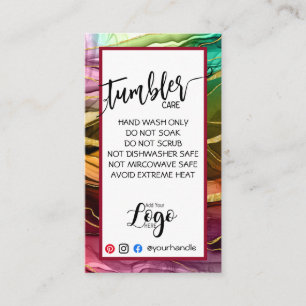 AJOUTEZ VOTRE LOGO CARTES DE SOINS TUMBLER vinyle 