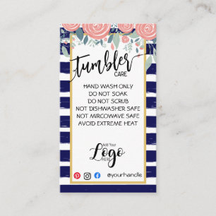 AJOUTEZ VOTRE LOGO CARTES DE SOINS TUMBLER vinyle