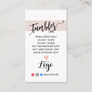 AJOUTEZ VOTRE LOGO CARTES DE SOINS TUMBLER vinyle