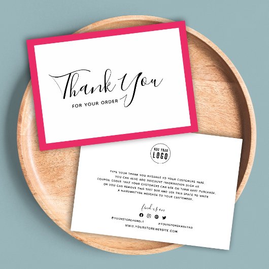 Ajoutez votre logo et votre Merci de couleur de bo