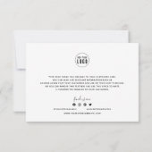 Ajoutez votre logo et votre Merci de couleur de bo (Dos)