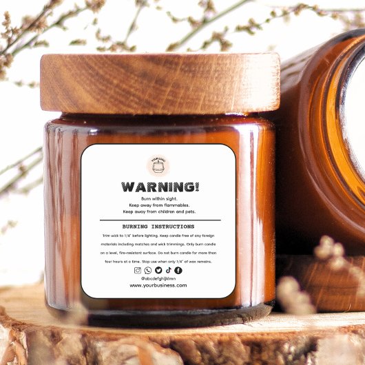 Ajoutez votre logo Étiquette d'avertissement aux b