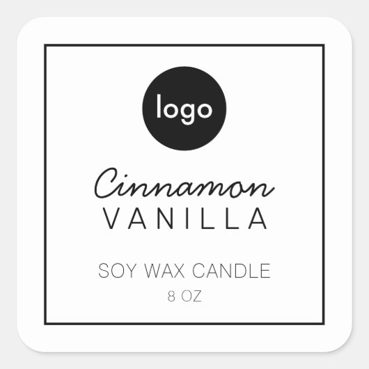 Ajoutez votre logo Étiquette de bougie marque de p (Devant)