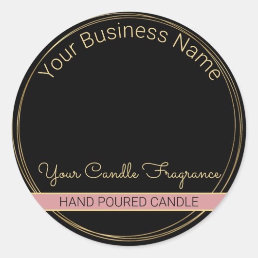 Ajoutez votre logo Étiquette de produit pour bougi (Devant)