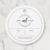 Ajoutez votre logo Moderne Monogramme Étiquette de (Devant)