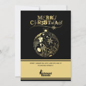 Ajoutez Votre Logo Or/Noir Ornement Carte d'entrep (Devant)