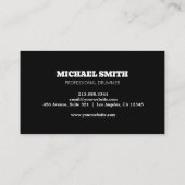 Ajoutez votre logo personnalisé Drummer Carte de v (Dos)