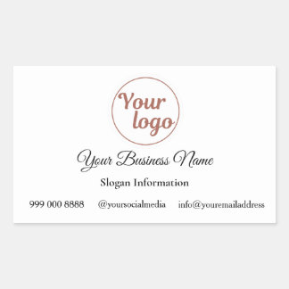 Ajoutez Votre Logo & Slogan Autocollant pour Petit