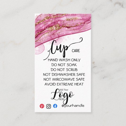AJOUTEZ VOTRE LOGO Tasse CARTES DE SOINS vinyle af (Devant)