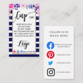 AJOUTEZ VOTRE LOGO Tasse CARTES DE SOINS vinyle af (Devant / Derrière)