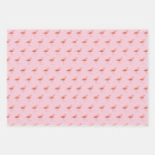 Ajoutez Votre Message 3 Feuilles Flamant Rose (Devant)