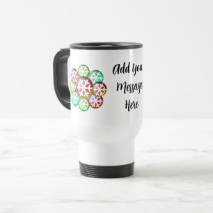 Ajoutez Votre Message Tasse de Voyage Flocon de Ne
