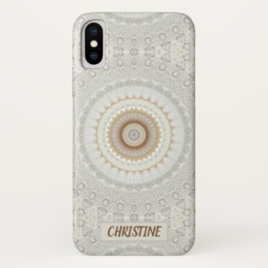 Ajoutez votre nom à ce coque d'effet de dentelle u (Dos)