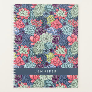 Ajoutez votre nom Colorful Succulent Motif