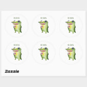 Ajoutez votre nom crocodile modèle nom autocollant (Feuille)