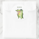 Ajoutez votre nom crocodile modèle nom autocollant (Sac)