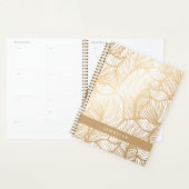 Ajoutez votre nom | Damask Gold Floral Pattern (Devant avec enveloppe)