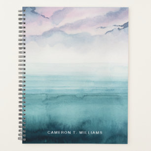 Ajoutez votre nom Dusk on the Bay - Aquarelle