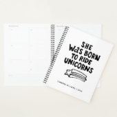 Ajoutez votre nom | Elle Est Née Pour Ride Unicorn (Devant avec enveloppe)